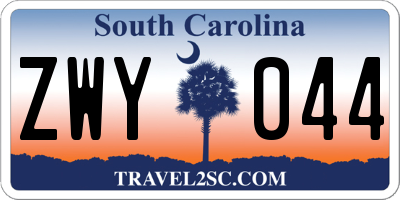 SC license plate ZWY044
