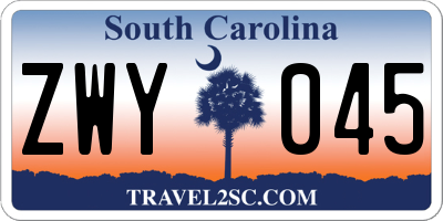 SC license plate ZWY045