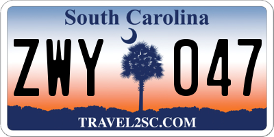 SC license plate ZWY047