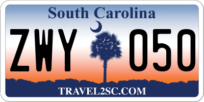 SC license plate ZWY050