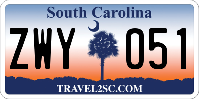 SC license plate ZWY051