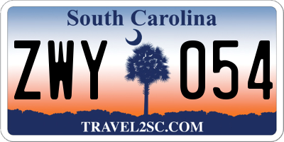 SC license plate ZWY054
