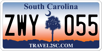 SC license plate ZWY055
