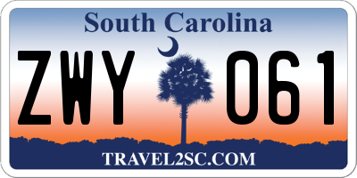 SC license plate ZWY061