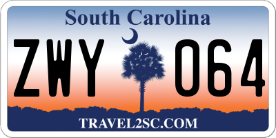 SC license plate ZWY064