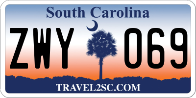 SC license plate ZWY069