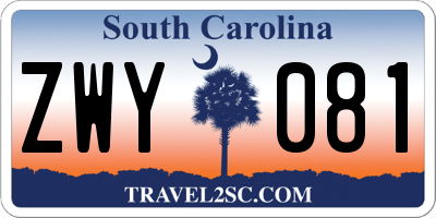 SC license plate ZWY081
