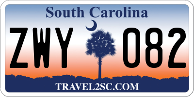 SC license plate ZWY082