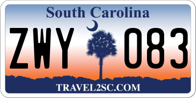 SC license plate ZWY083