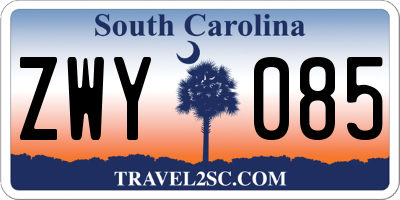 SC license plate ZWY085