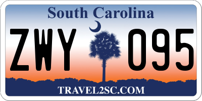SC license plate ZWY095