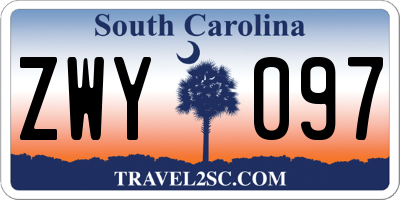 SC license plate ZWY097