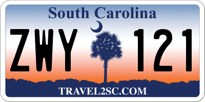 SC license plate ZWY121