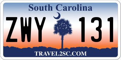 SC license plate ZWY131