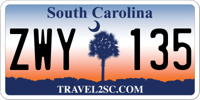 SC license plate ZWY135