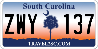 SC license plate ZWY137