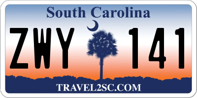 SC license plate ZWY141