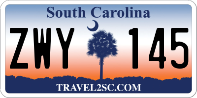 SC license plate ZWY145