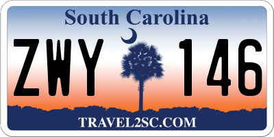 SC license plate ZWY146