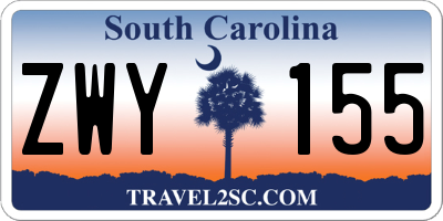 SC license plate ZWY155