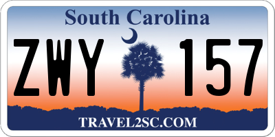 SC license plate ZWY157