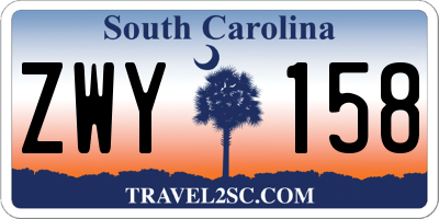 SC license plate ZWY158