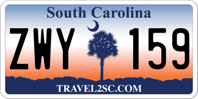 SC license plate ZWY159