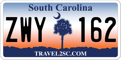 SC license plate ZWY162