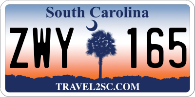 SC license plate ZWY165