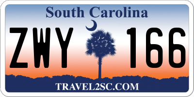 SC license plate ZWY166