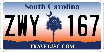 SC license plate ZWY167
