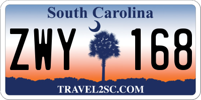 SC license plate ZWY168