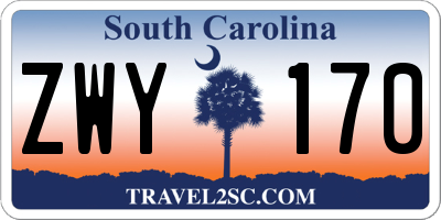 SC license plate ZWY170