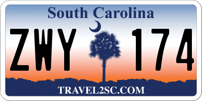 SC license plate ZWY174
