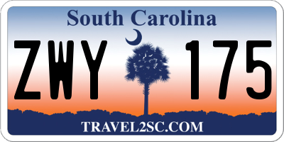 SC license plate ZWY175