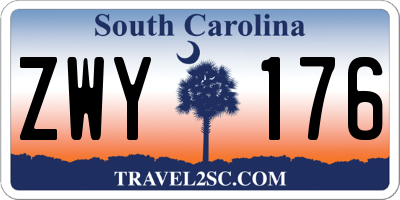 SC license plate ZWY176
