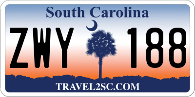 SC license plate ZWY188