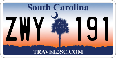 SC license plate ZWY191