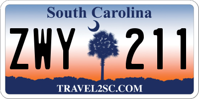 SC license plate ZWY211