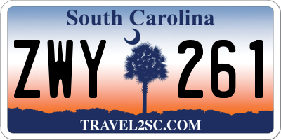 SC license plate ZWY261
