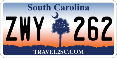 SC license plate ZWY262