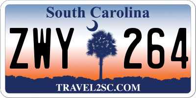 SC license plate ZWY264