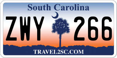 SC license plate ZWY266