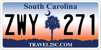 SC license plate ZWY271