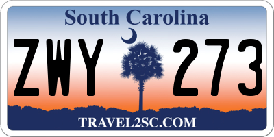 SC license plate ZWY273
