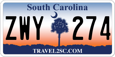 SC license plate ZWY274