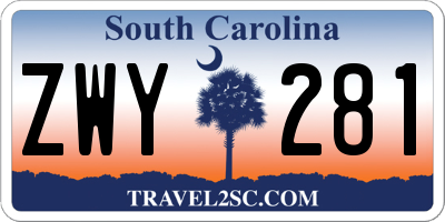 SC license plate ZWY281