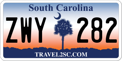 SC license plate ZWY282