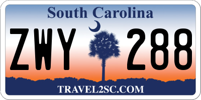 SC license plate ZWY288
