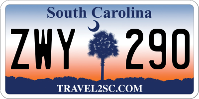 SC license plate ZWY290